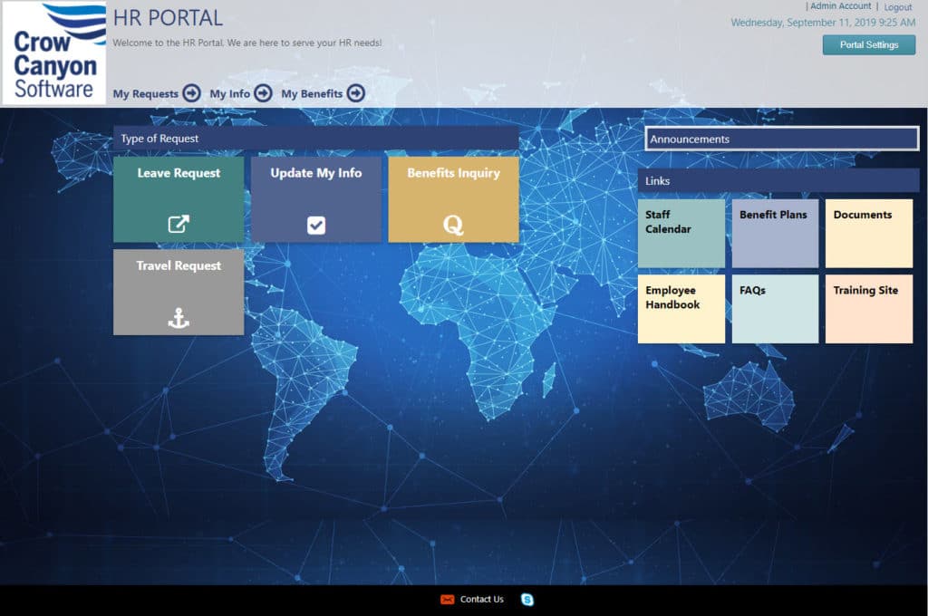 HR Portal Screen Shot