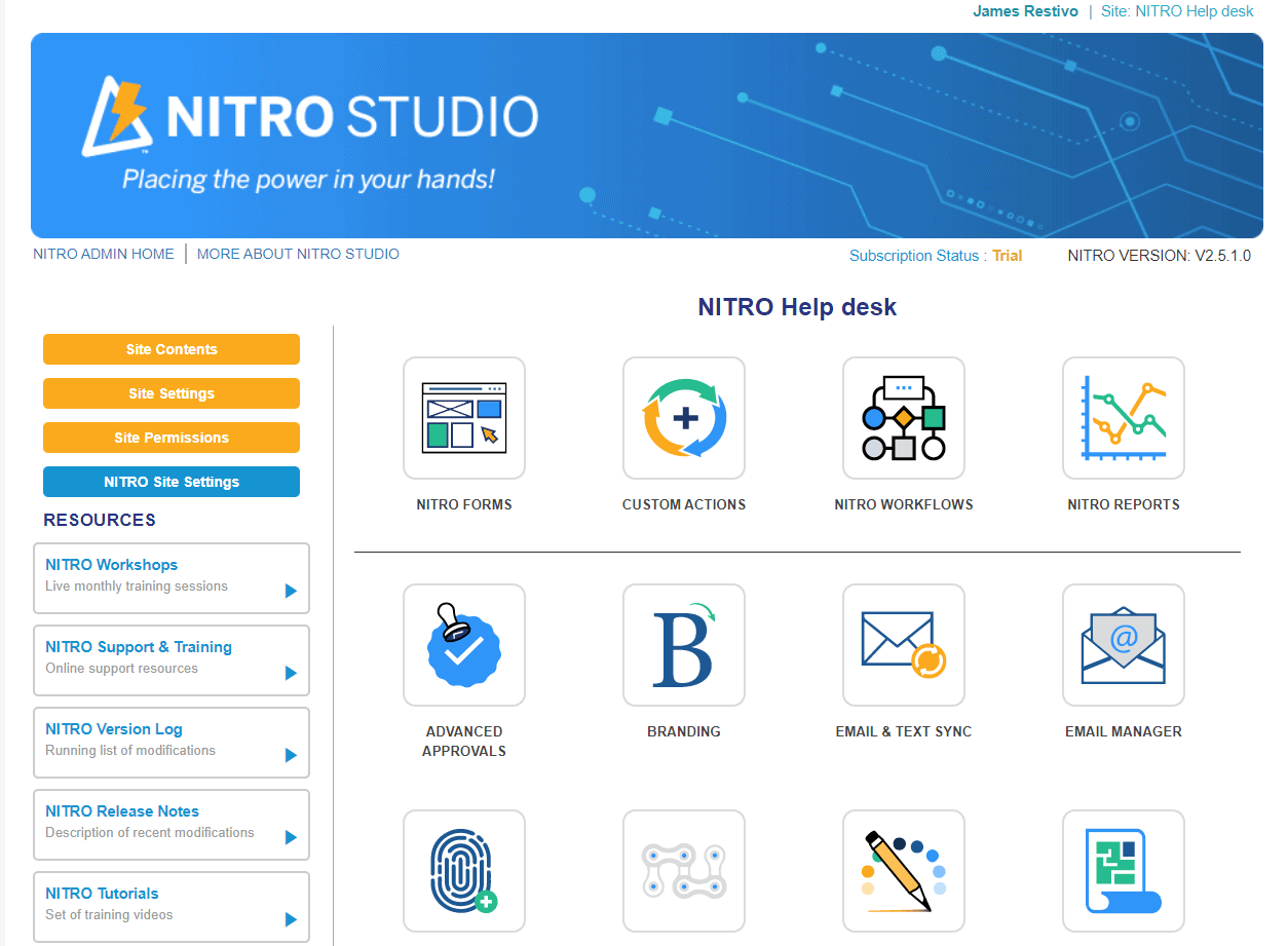 New NITRO Studio UI