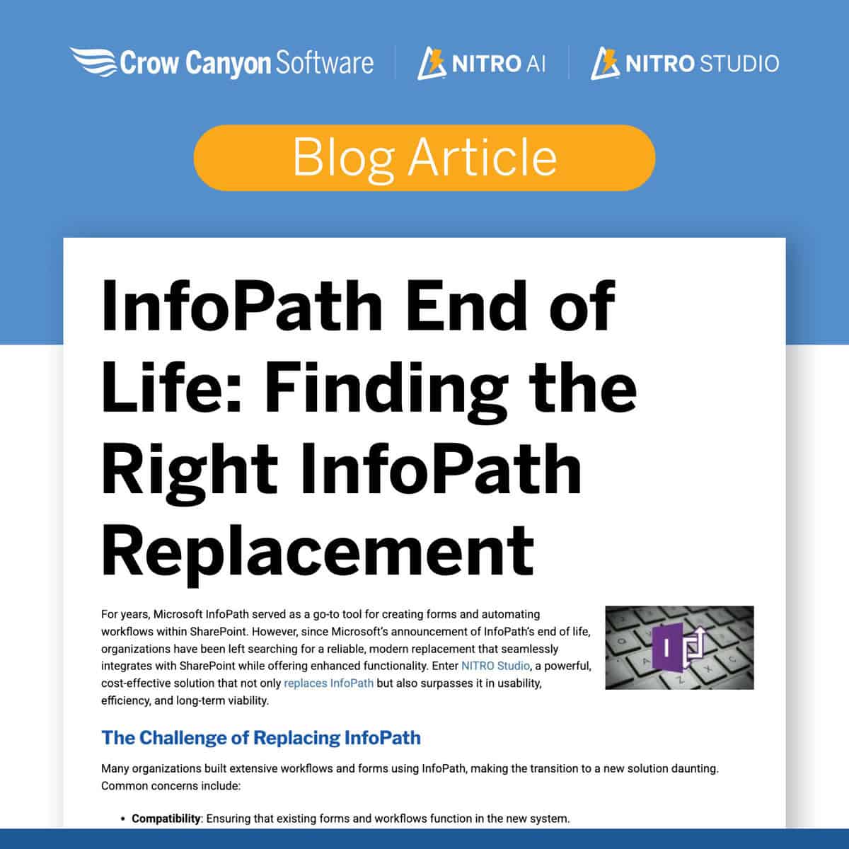 InfoPath Replacement Article