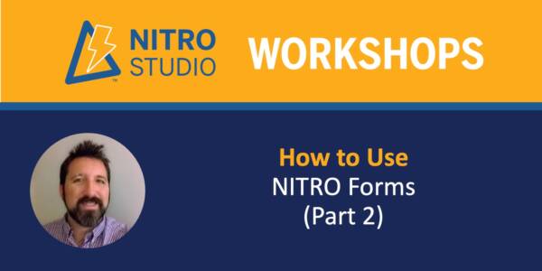 NITRO Studio Workshop: How to Use NITRO Forms (Part 2)