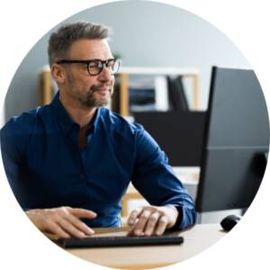 We’ve seen a significant improvement in our response times and overall efficiency. – Jim Basa, IT Manager (1) Man working at a computer