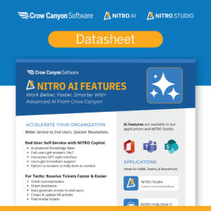 NITRO Help Desk AI Features Datasheet